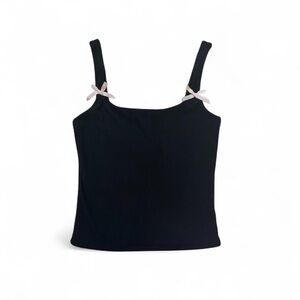 Brand Gaga Black Tank top with pink bows Size Small